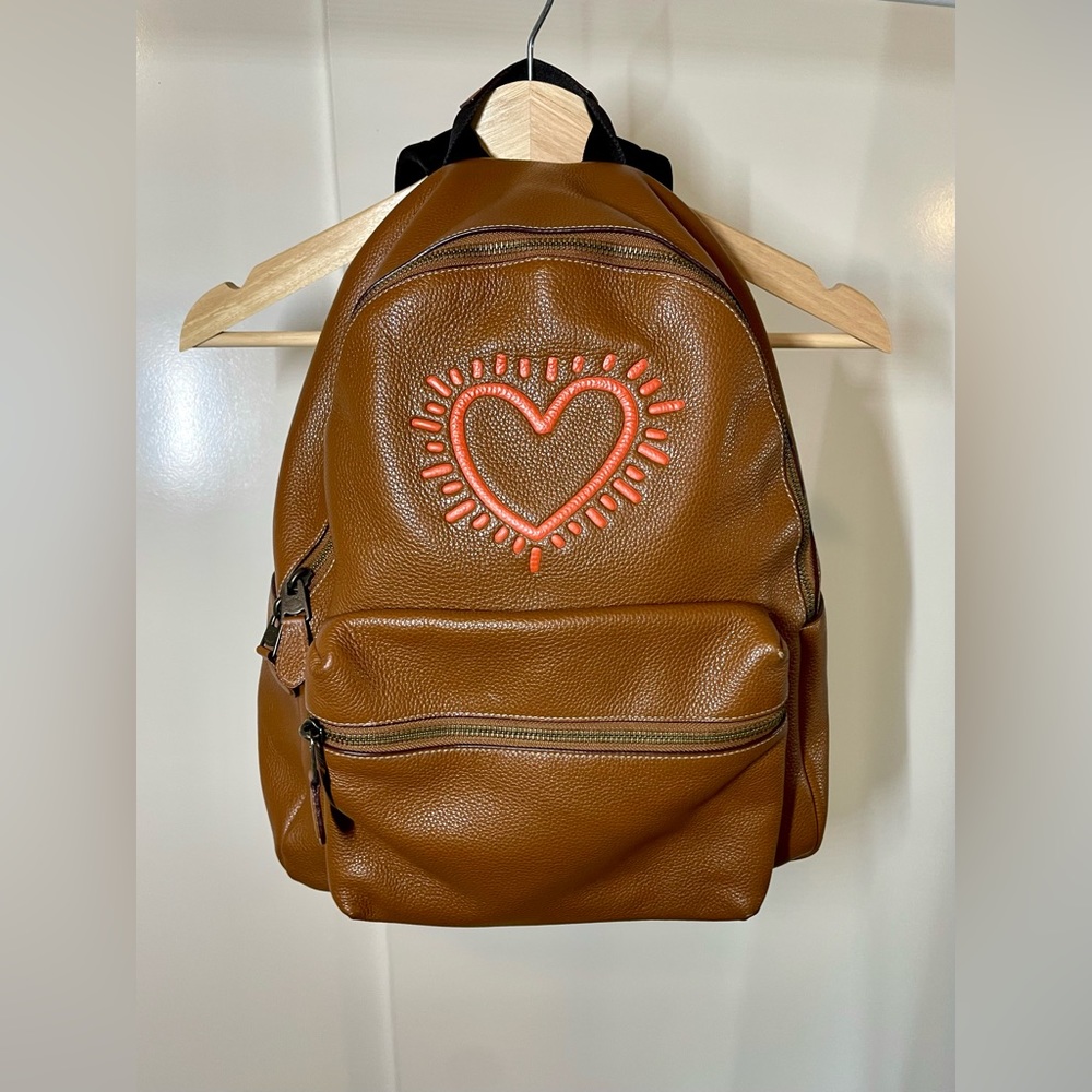 COACH X Keith Haring Heart Charlie Backpack